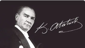 Mustafa Kemal Atatürk portresi ve imzası